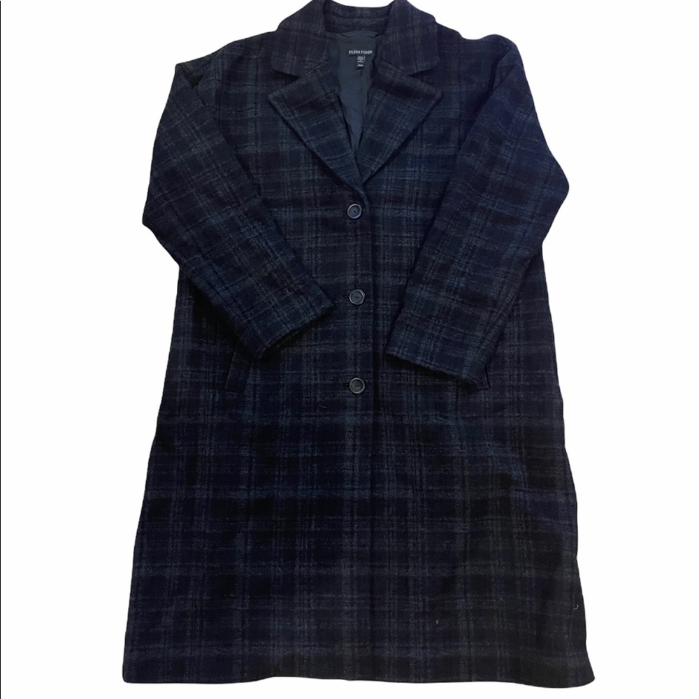 Eileen Fisher Plaid Coat
